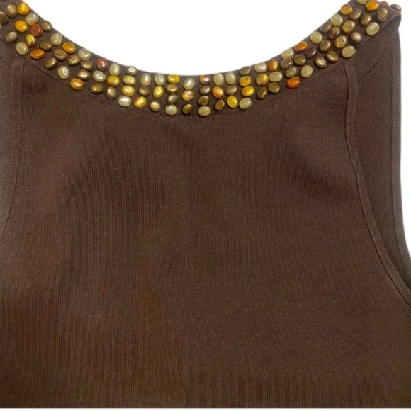 Ann Taylor Loft Rock beaded‎ sweater tank top​ - Picture 8 of 11